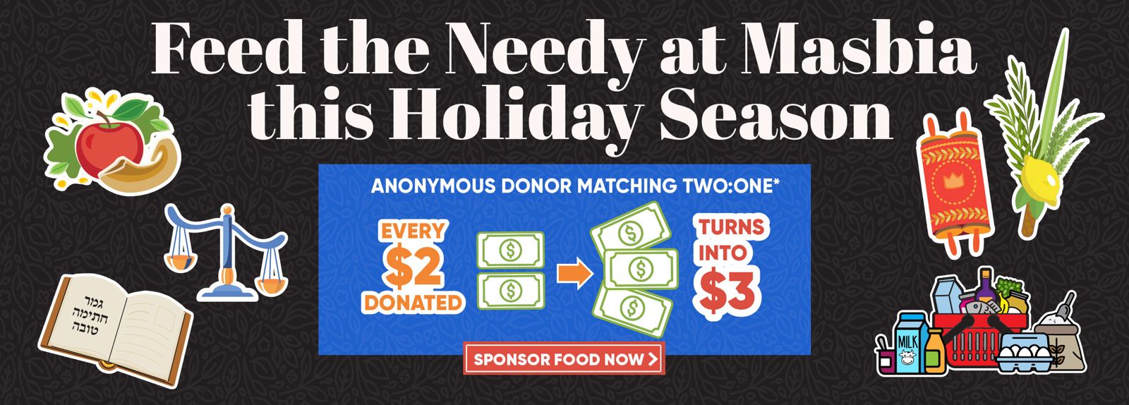 High Holiday charity food Masbia